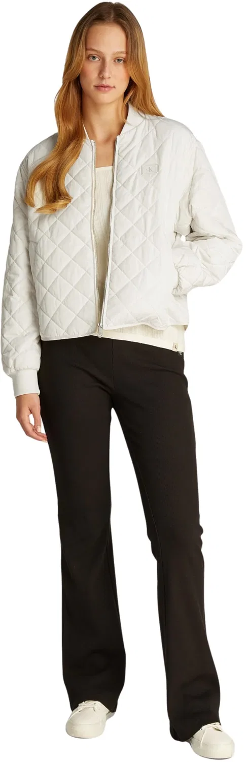 Женская куртка-бомбер стеганая Calvin Klein, White (Ivory) — фото 4