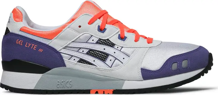 

Кроссовки gel lyte 3 og retro 'orange purple' 2020 Asics, белый