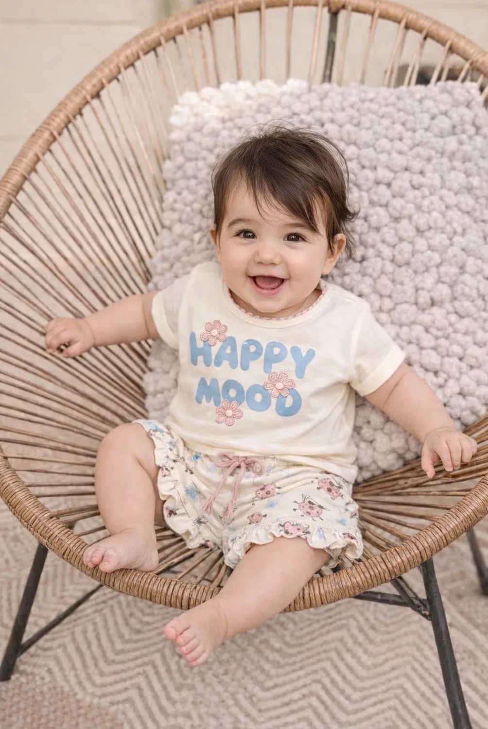 Комплект с принтом Happy Mood с шортами Dirkje, розовый