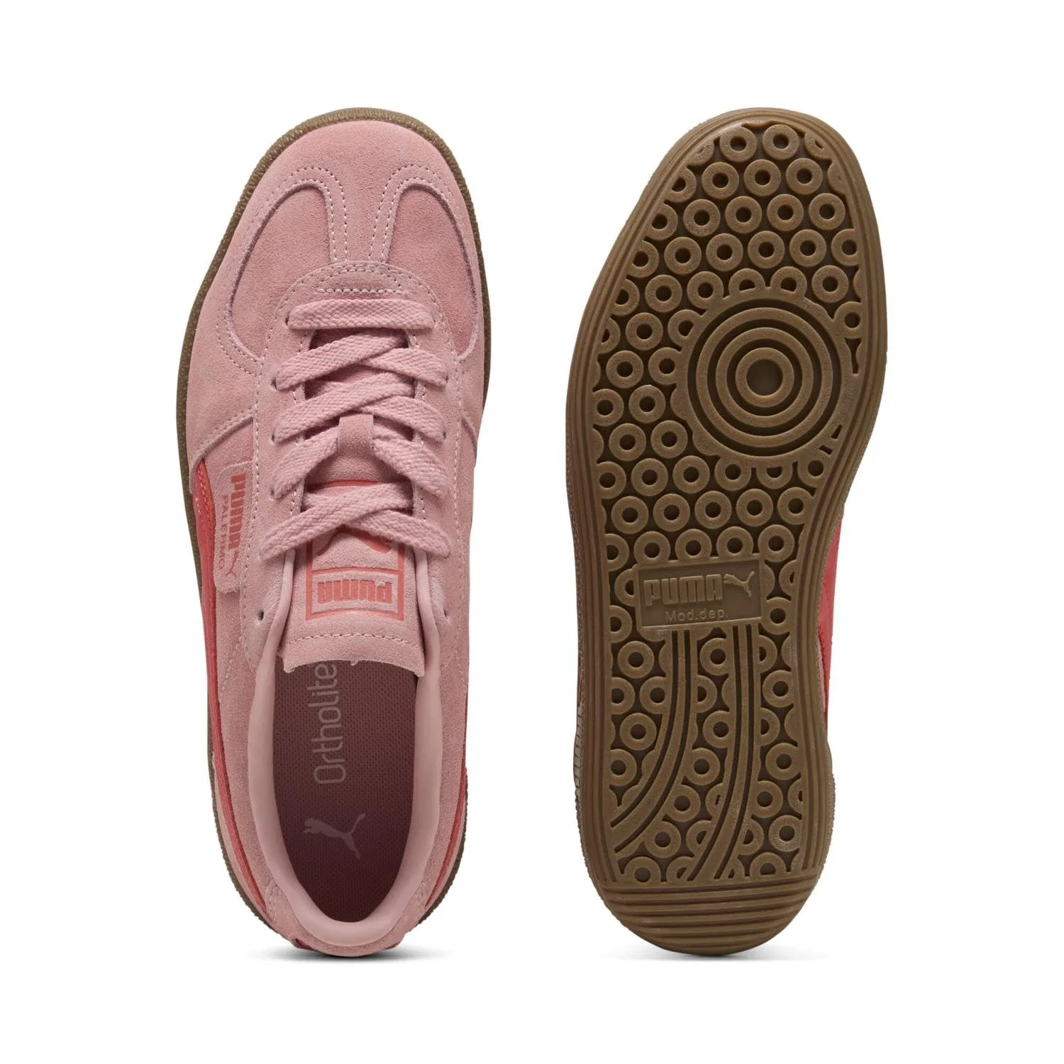 Детские кроссовки для мальчиков с кожаным верхом Palermo PUMA, Rosy Outlook — фото 3