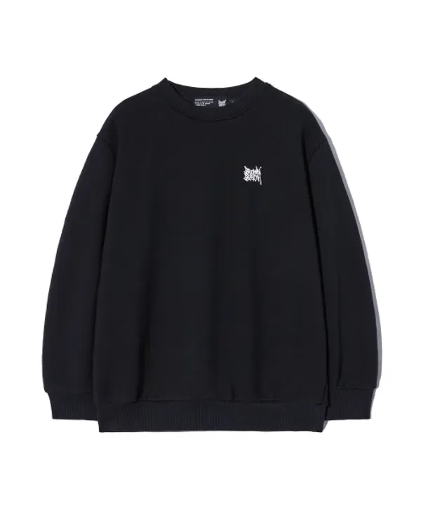 Свитшот детский с принтом, Kids tag crewneck Brownbreath Kids, черный — фото 3