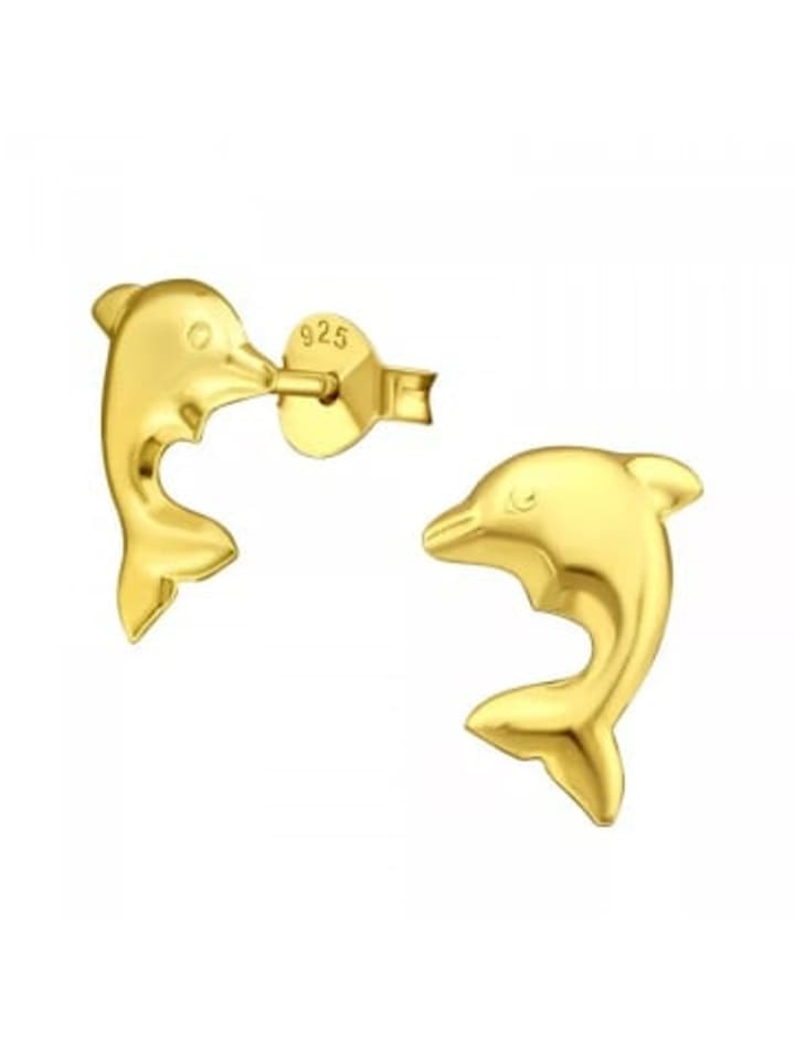 

Alexander York Детские серьги-гвоздики в виде дельфинов из золота, изготовленные из серебра 925 пробы, комплект из 2 штук