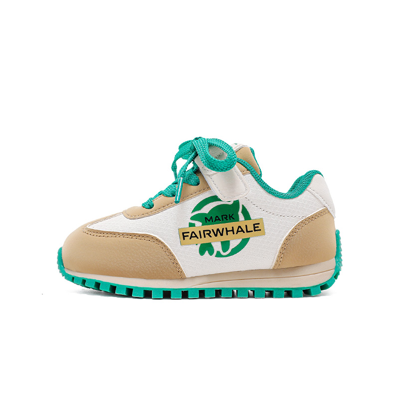 

Нескользящие износостойкие низкие детские кроссовки для повседневной носки FAIRWHALE, зеленый