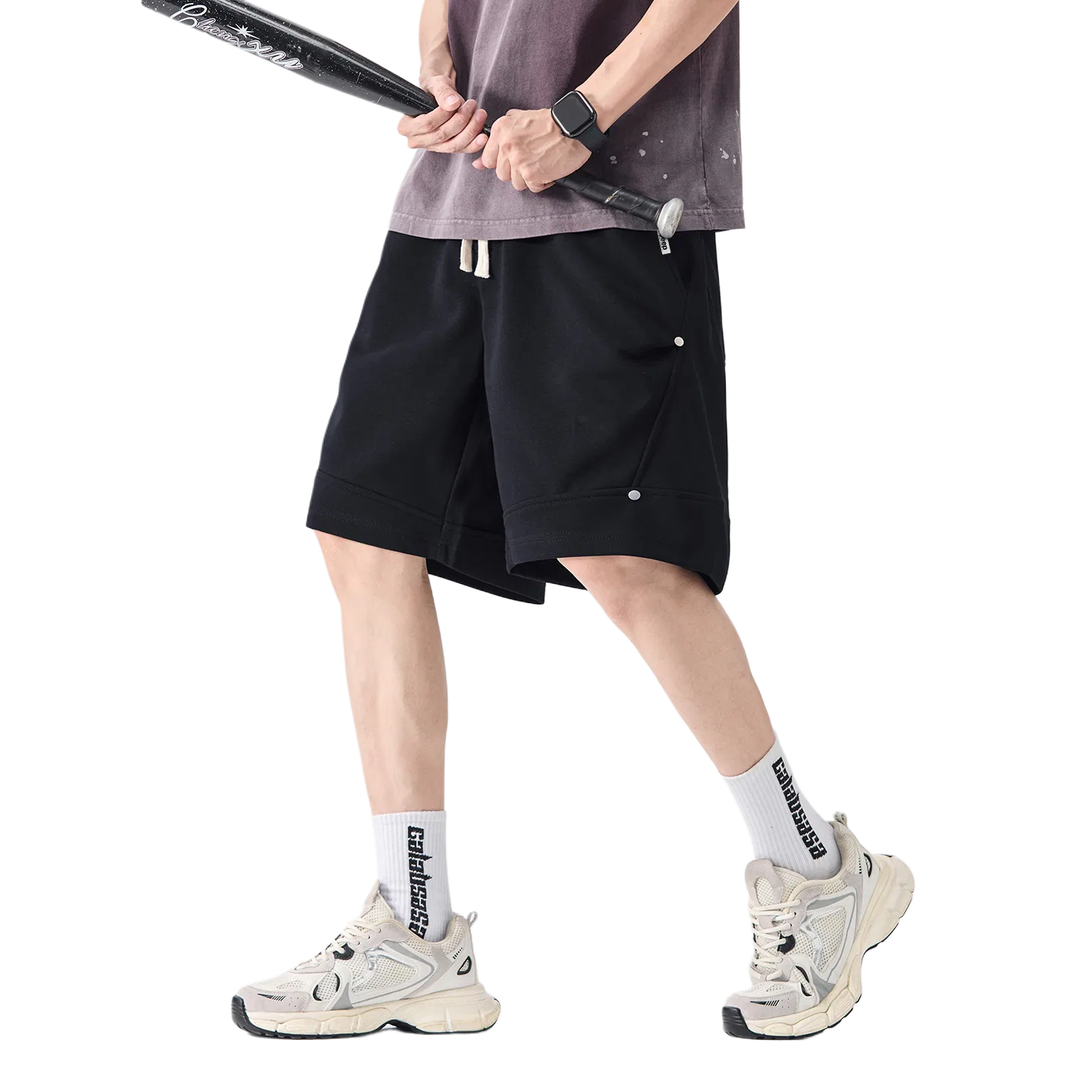 Детские шорты прямого кроя Jeep Casual Shorts Unisex Thickened Straight Fit Pants, Heather Gray — фото 3