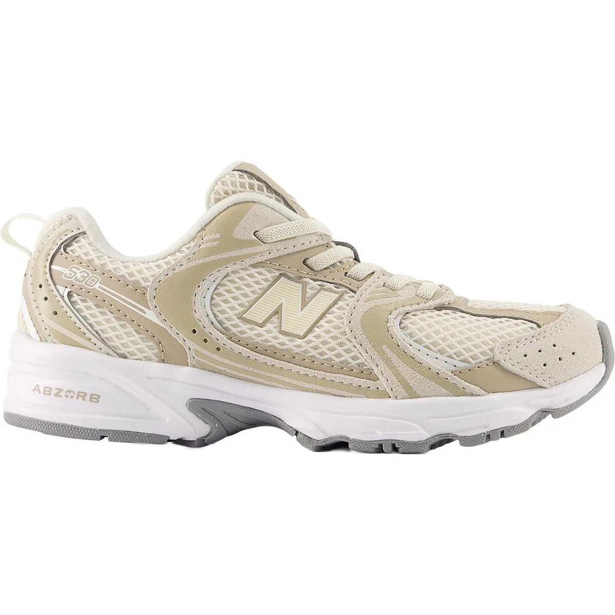 Детские кроссовки для мальчиков на шнурках-эластичных шнурках 530 New Balance, Linen Stoneware