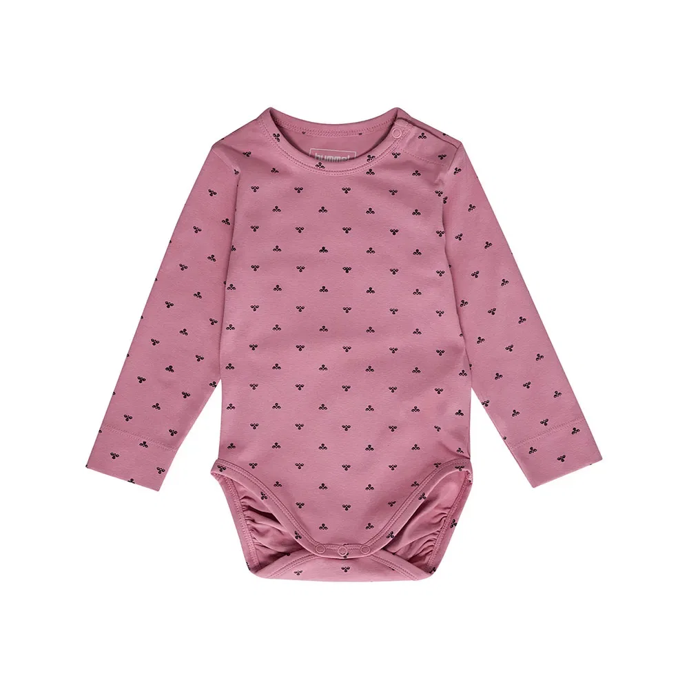 Боди с длинным рукавом Mini Bee AOP Hummel, розовый