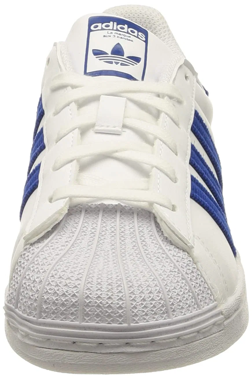 Детские кроссовки для мальчиков с принтом Superstar El I Adidas, Cloud White Team Royal Blue Cloud White — фото 2