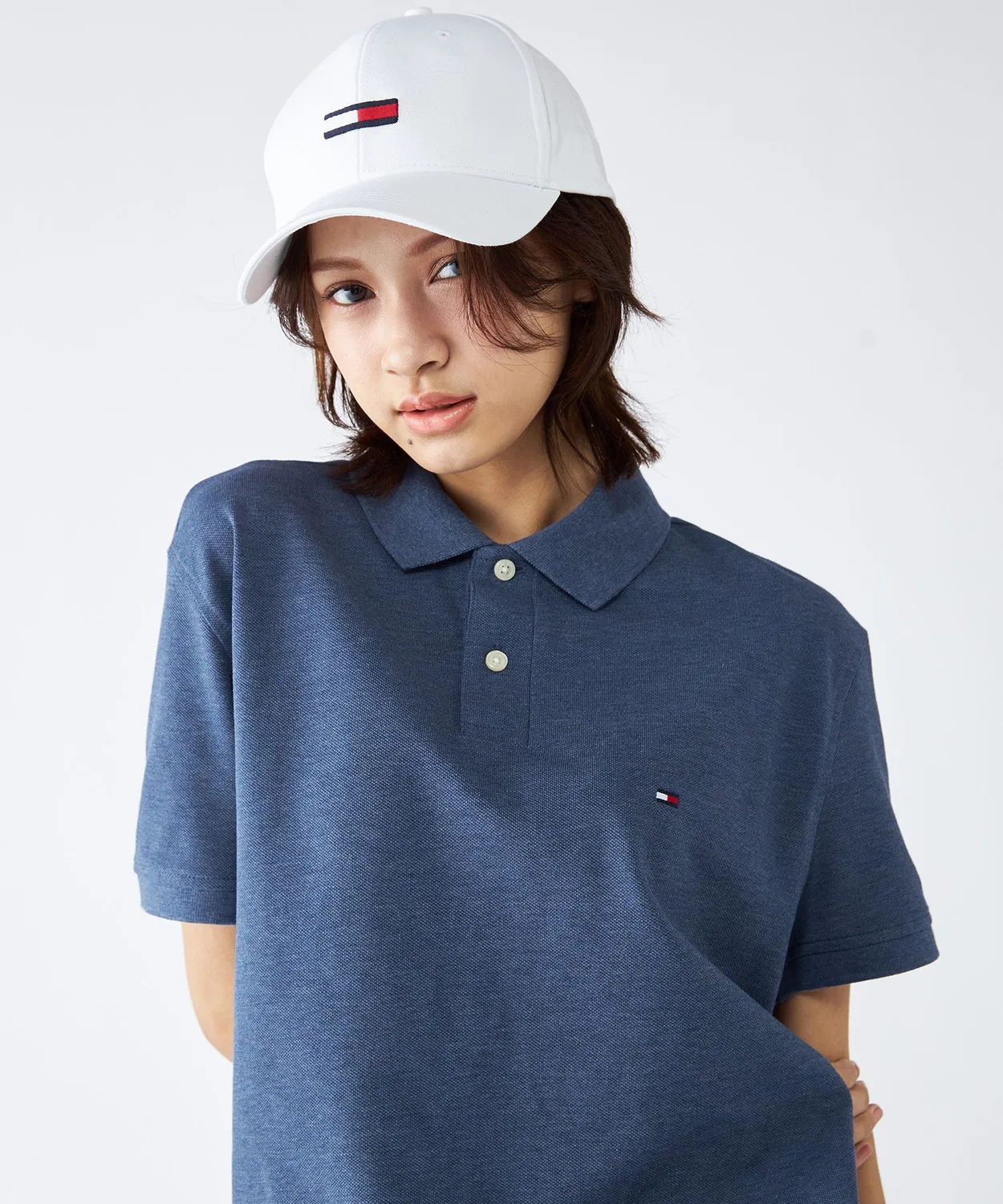 Мужская хлопковая футболка-поло с вышивкой TOMMY HILFIGER, Оранжевый — фото 4