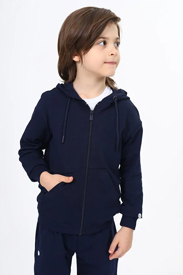 Детский кардиган для мальчиков с принтом Toontoy, Navy Blue