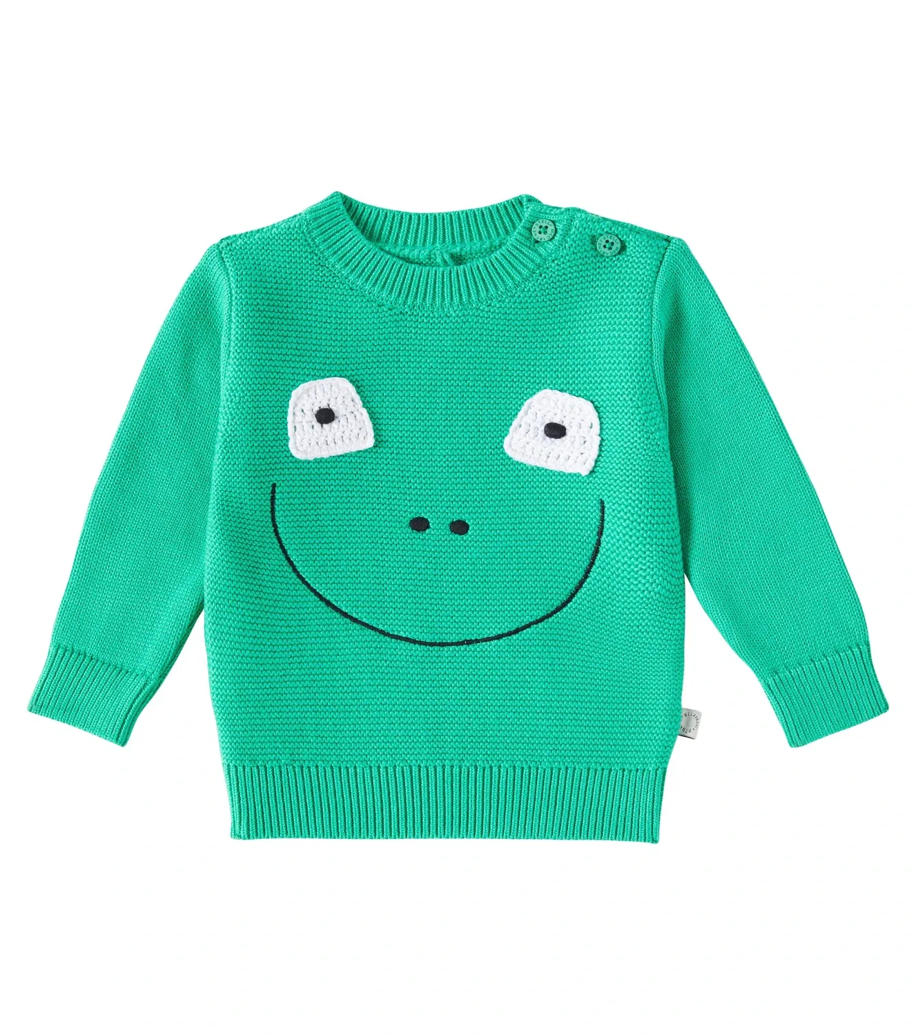 Детская хлопковая толстовка с принтом Stella Mccartney Kids, зеленый