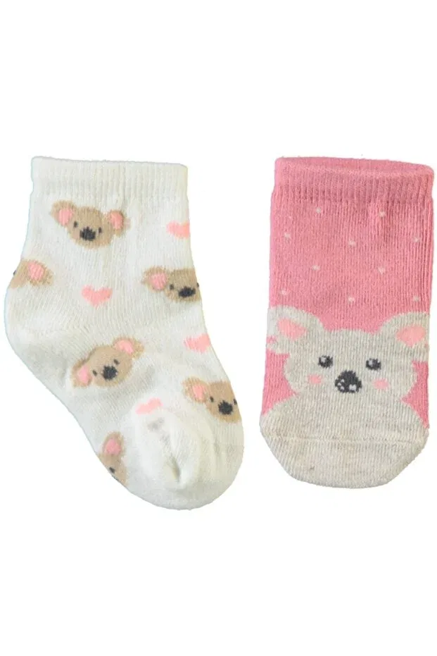 Детские носки для девочек с животным принтом Step, Pink