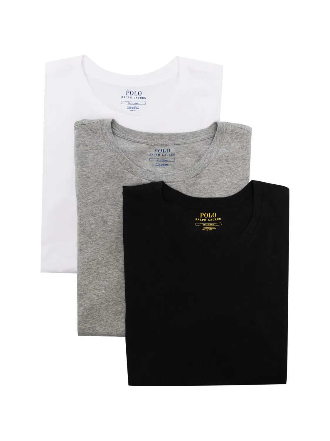 Polo Ralph Lauren Набор из 3 футболок с вышитым логотипом, черный