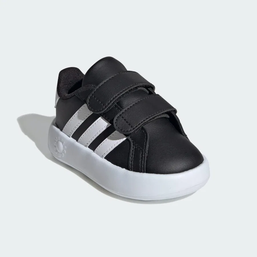 Детские кроссовки с ремешками на липучке Grand Court 2.0 adidas, Черно-белый — фото 4
