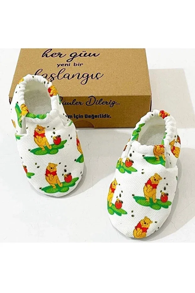 Детские пинетки для новорожденных с принтом Babycitytr, White