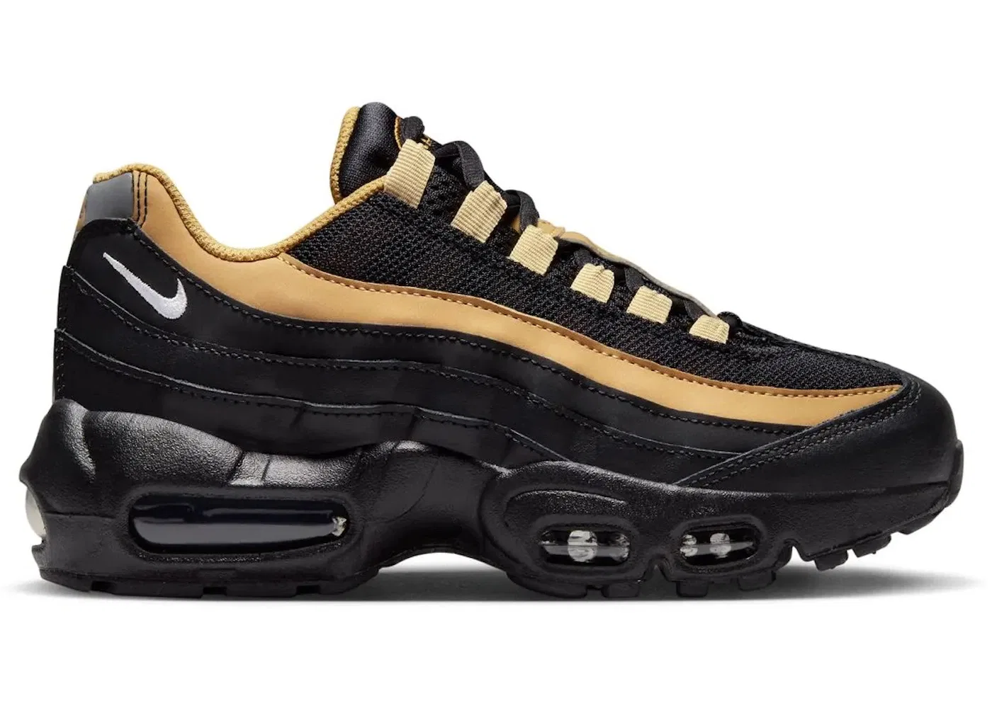 Детские кроссовки повседневные Nike Air Max 95 Nike, Black/Elemental Gold/Sesame/Summit White