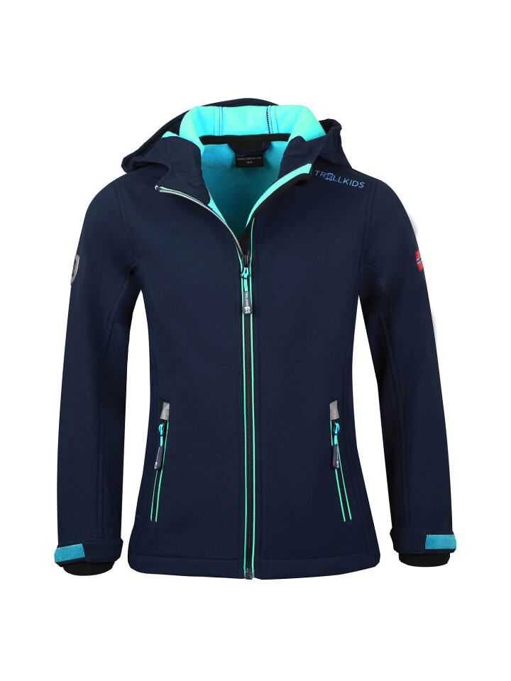 

Куртка Trollkids Trollfjord, цвет navy/aqua