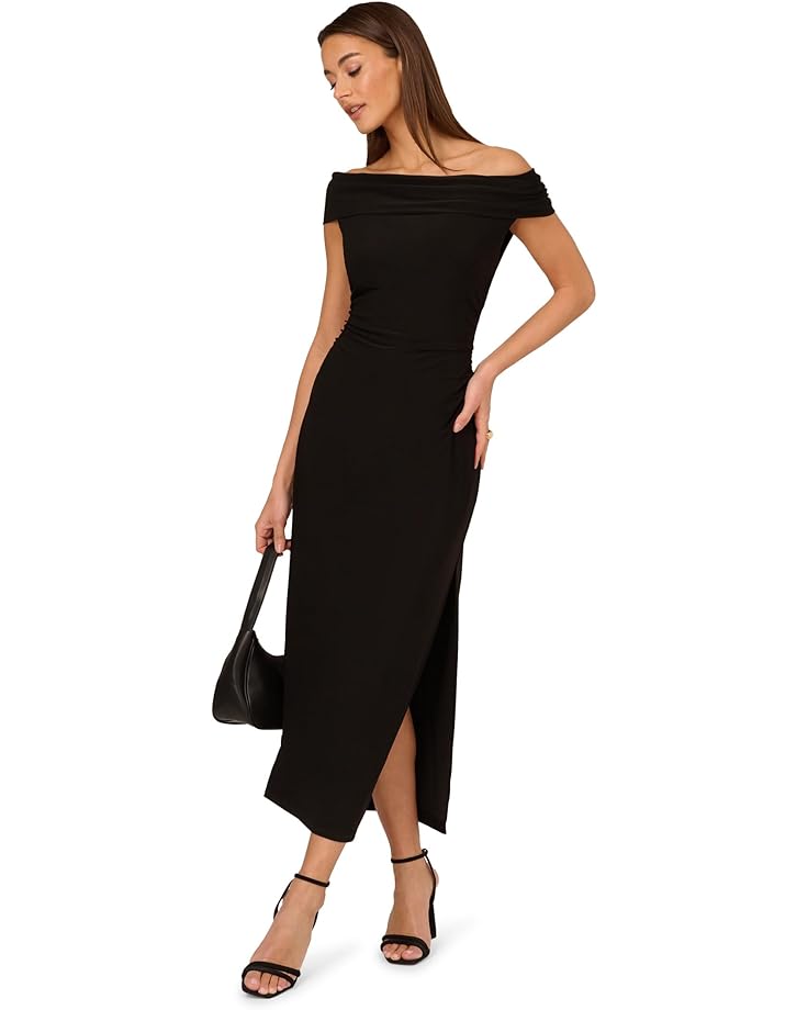 

Платье Adrianna Papell Matte Jersey Long Dress, черный