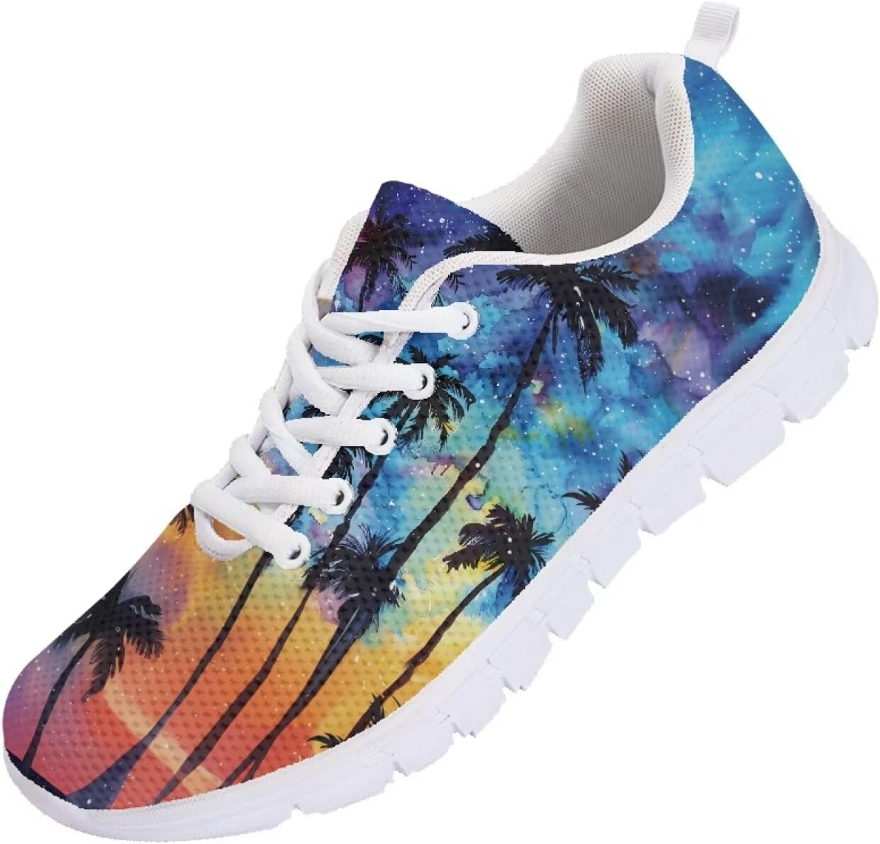 

Мужские кроссовки Funnydude Funny Print для бега, легкие, дышащие, с сеткой, удобные спортивные обувь, Palm Tree