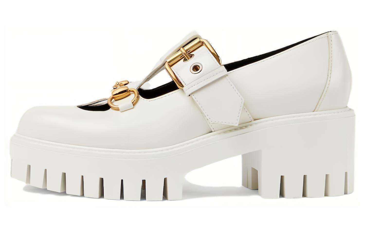 GUCCI Лоферы женские белые