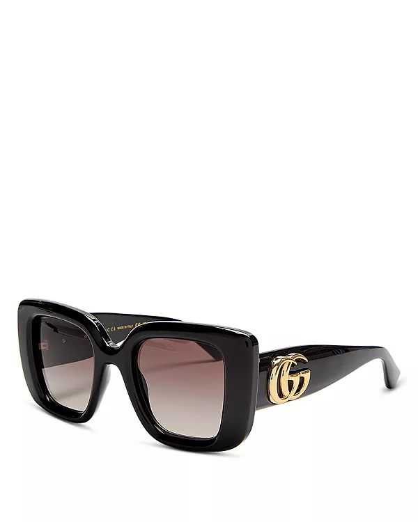 

Квадратные солнцезащитные очки, 50 мм Gucci, черный