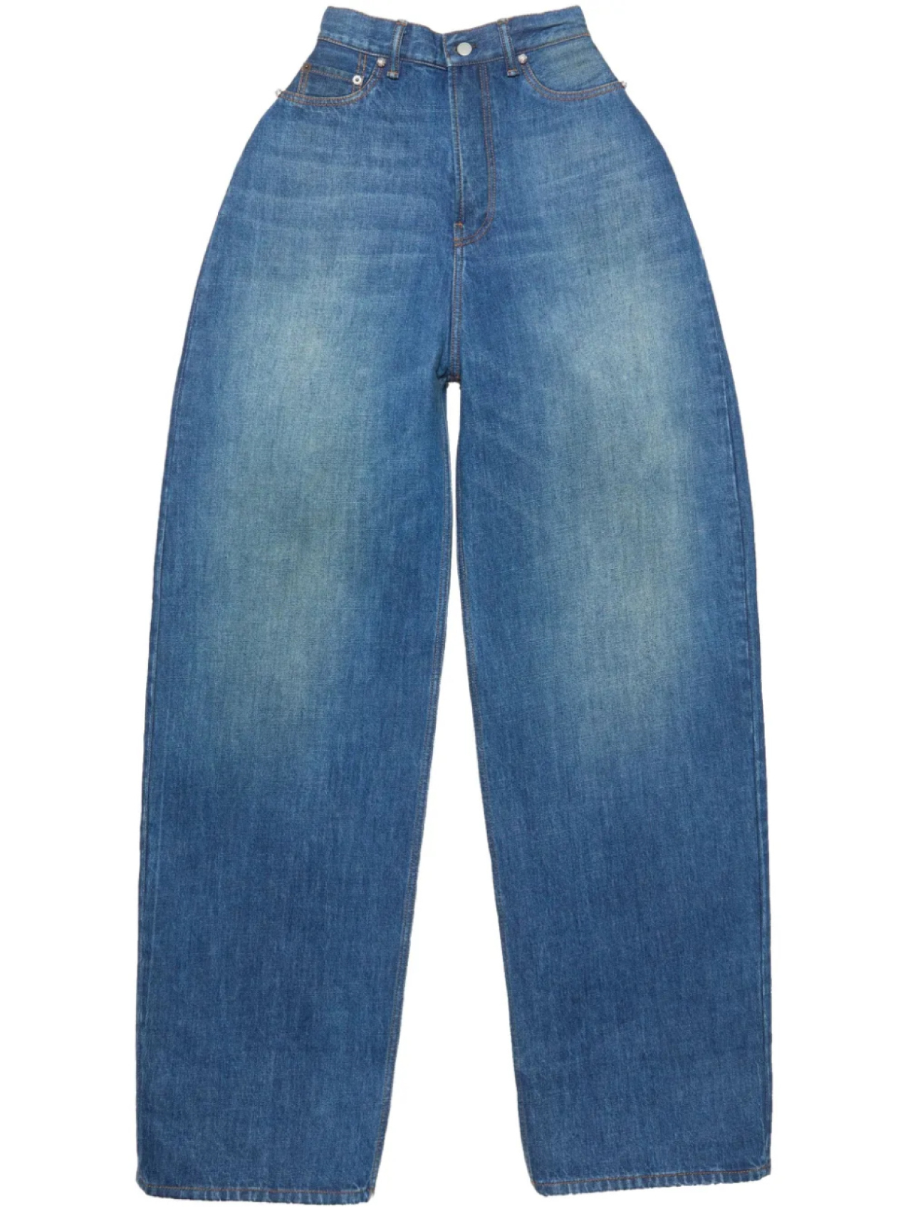 Acne Studios джинсы с завышенной талией, синий