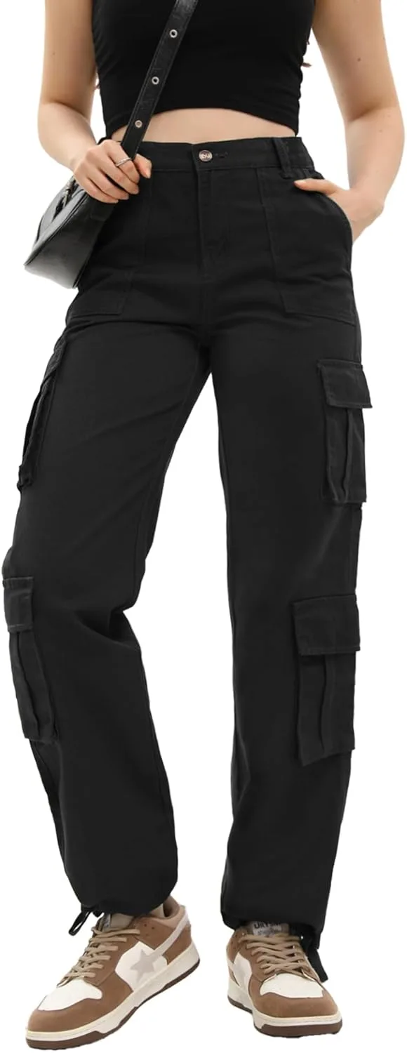 

Женские карго штаны High Waisted Baggy с прямыми штанинами Botten