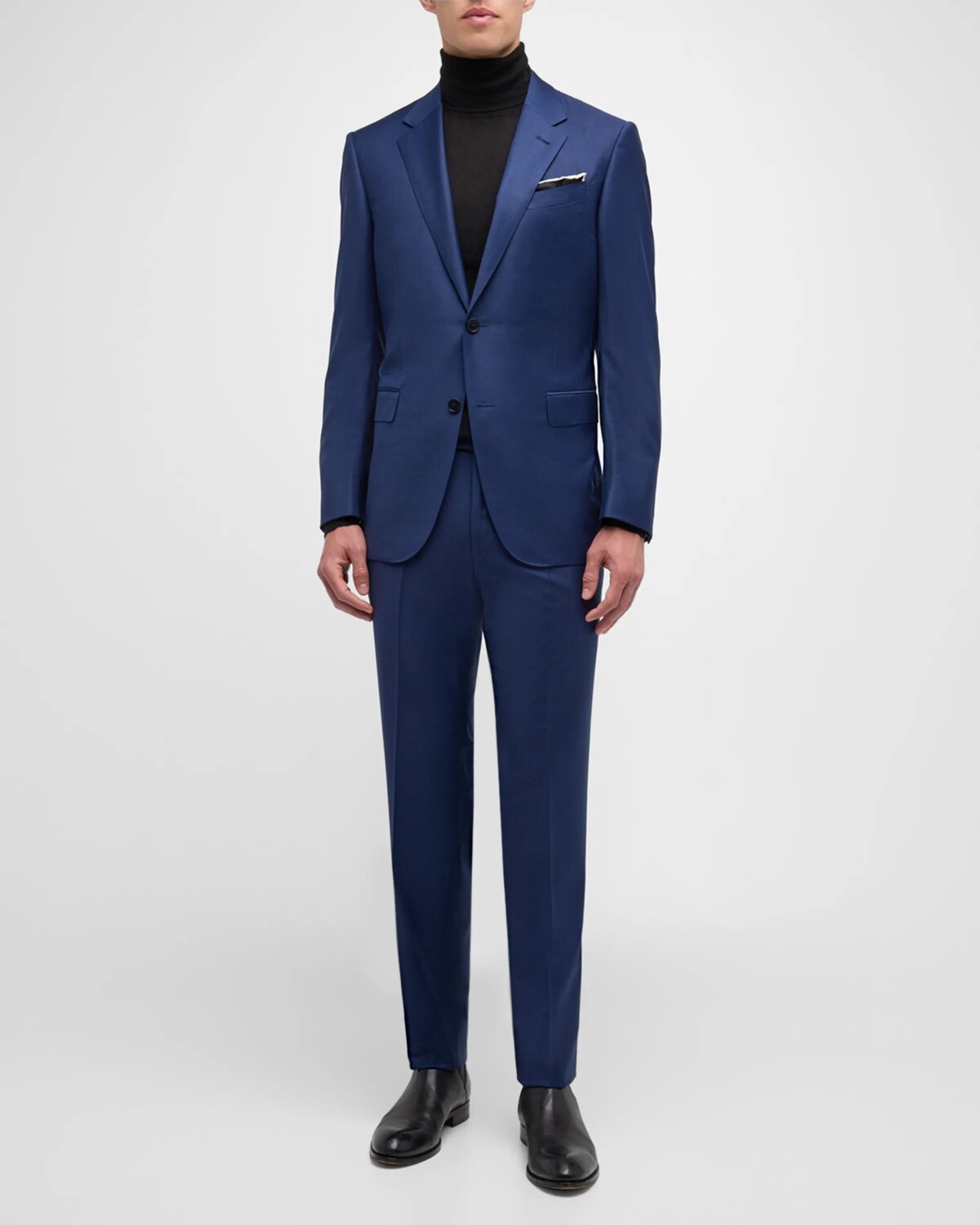 

Мужской шерстяной костюм в стиле пиндо Trofeo ZEGNA, цвет Navy Solid