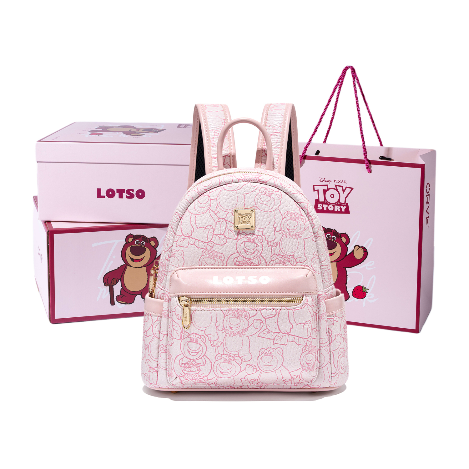 

Disney Сумка через плечо из ткани серии "Клубничный мишка" женская латте коричневая