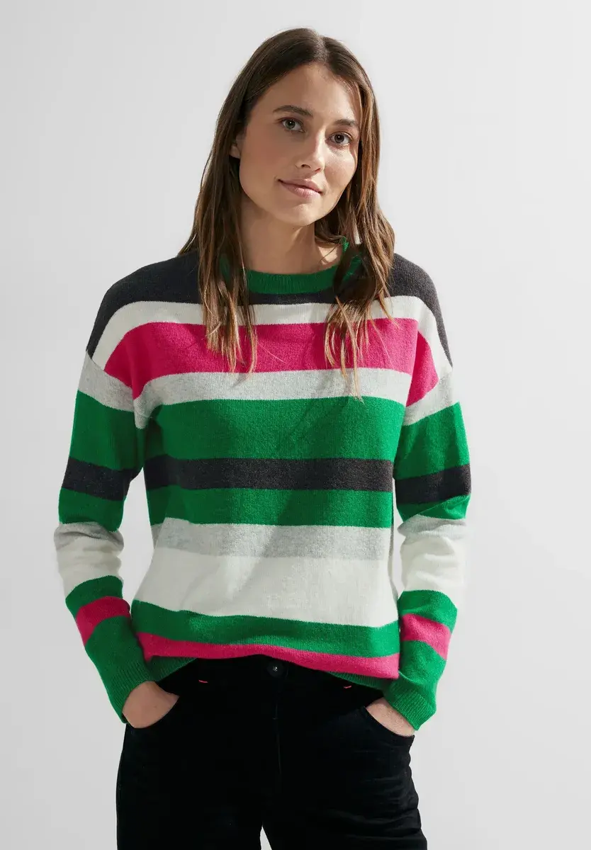 

Свитер Cecil с круглым вырезом и круглым вырезом, зеленый