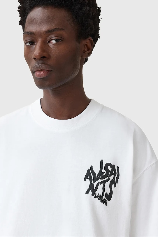 Футболка AllSaints Orlando Logo Print Oversized, белый — фото 4