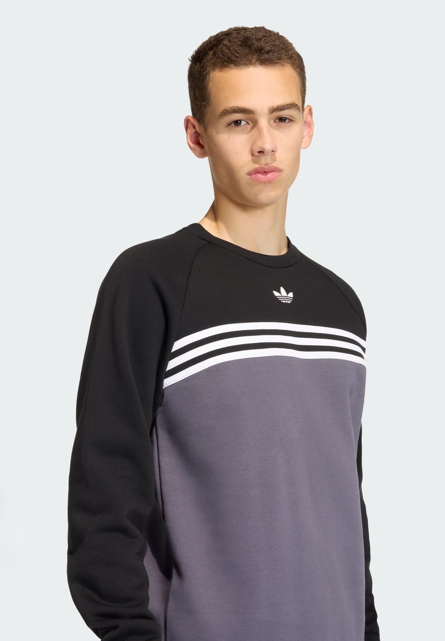 Толстовка Adidas Originals STRIPES CREW, Aurora Onix/Black/Black — фото 3