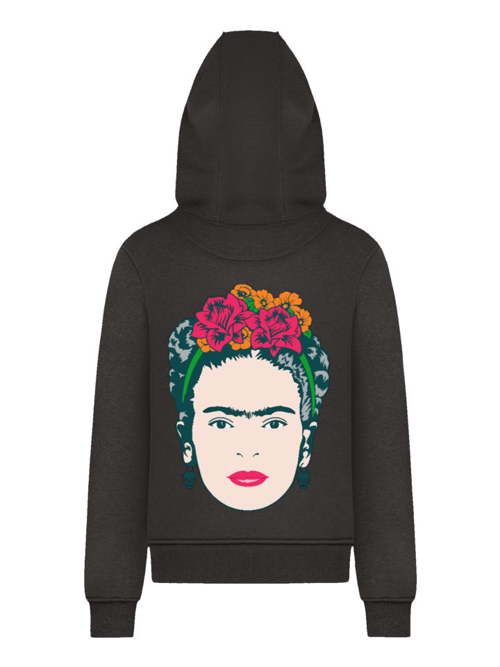 

F4NT4STIC Худи с изображением Фриды Кало (маленькая иллюстрация) черного цвета