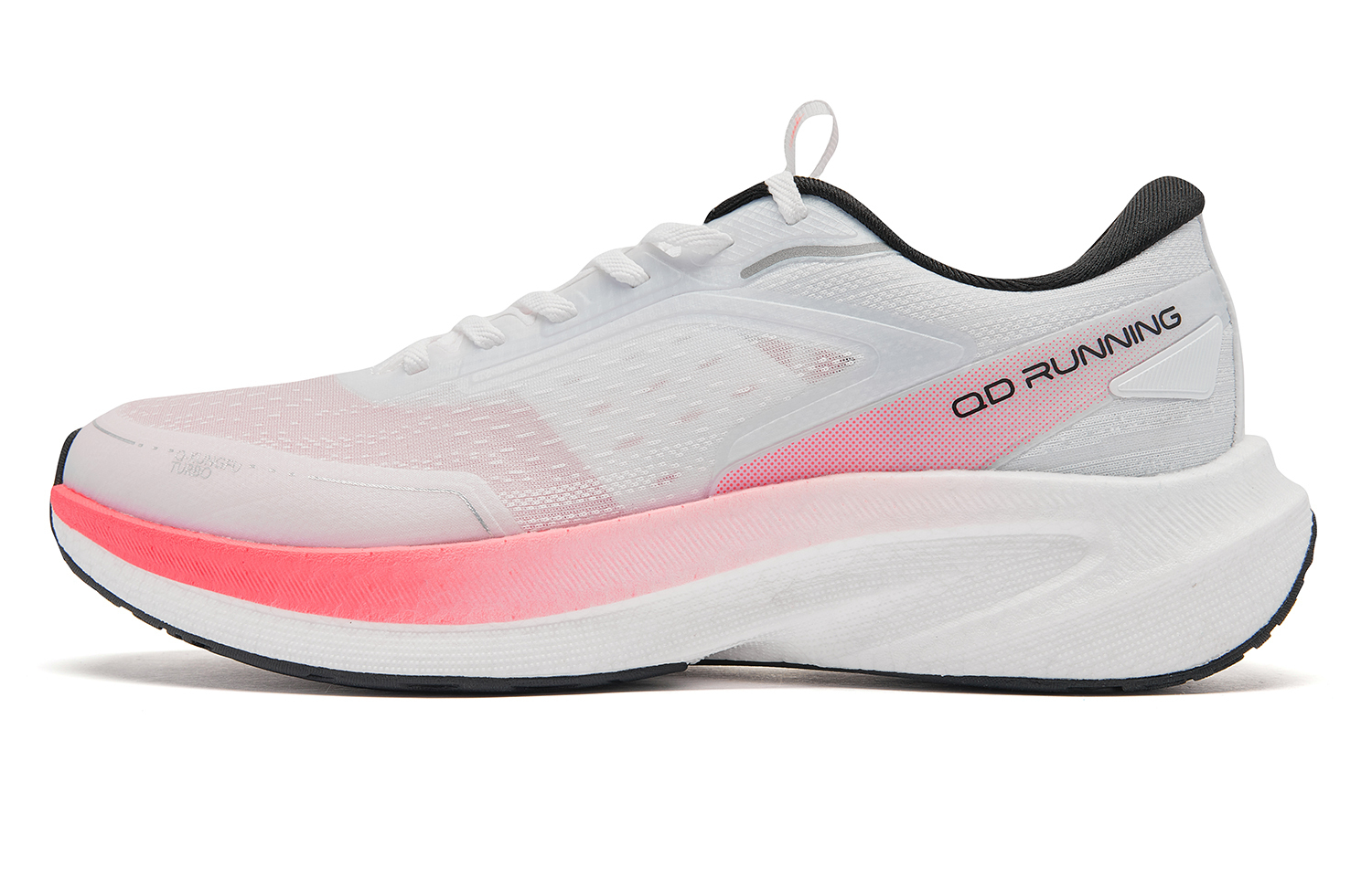 

Flying Shadow 4 LITE Противоскользящие устойчивые к истиранию низкие кроссовки для бега мужские бело-розовые QIAODAN Jordan белые флуоресцентные Flying Shadow розовые