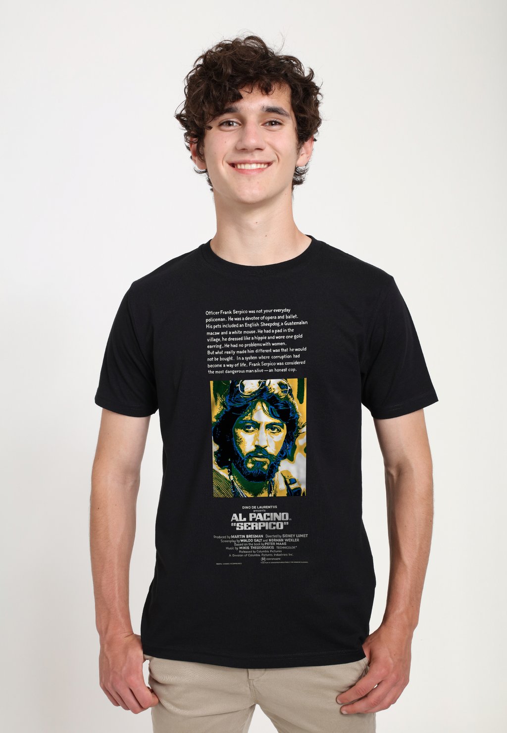 

Футболка с принтом SERPICO FRANK AN HONEST COP Henry Tiger, черный
