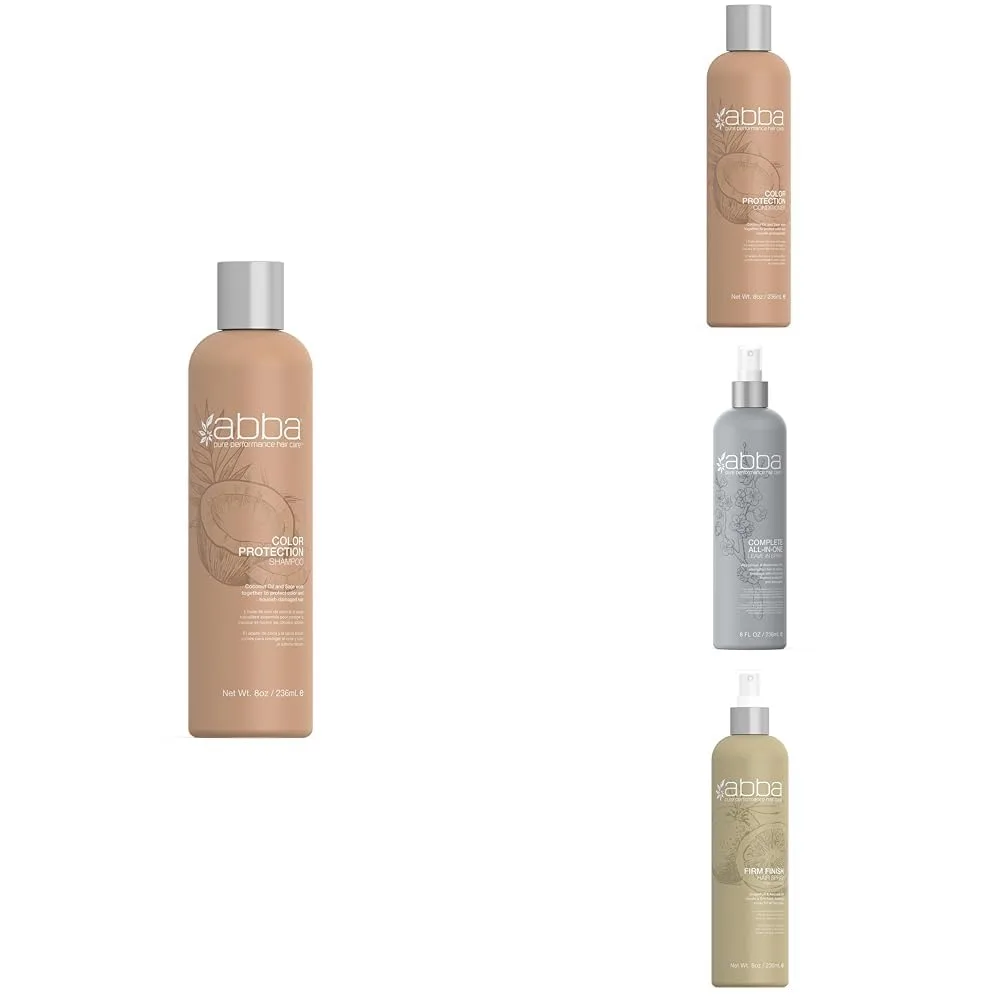 ABBA Pure Color Regimen: спрей для укладки феном, универсальный несмываемый спрей и дуэт шампуня и кондиционера для защиты цвета