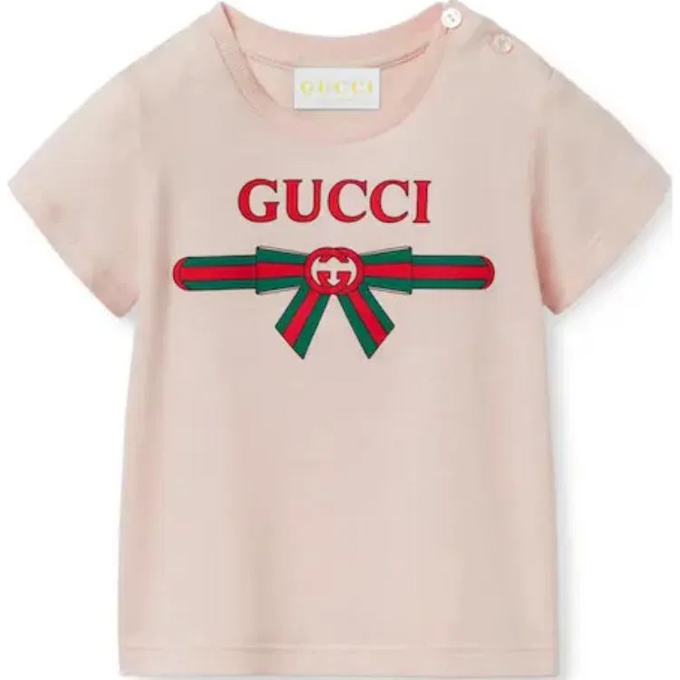 Футболка GUCCI для малышей, светло-розовая
