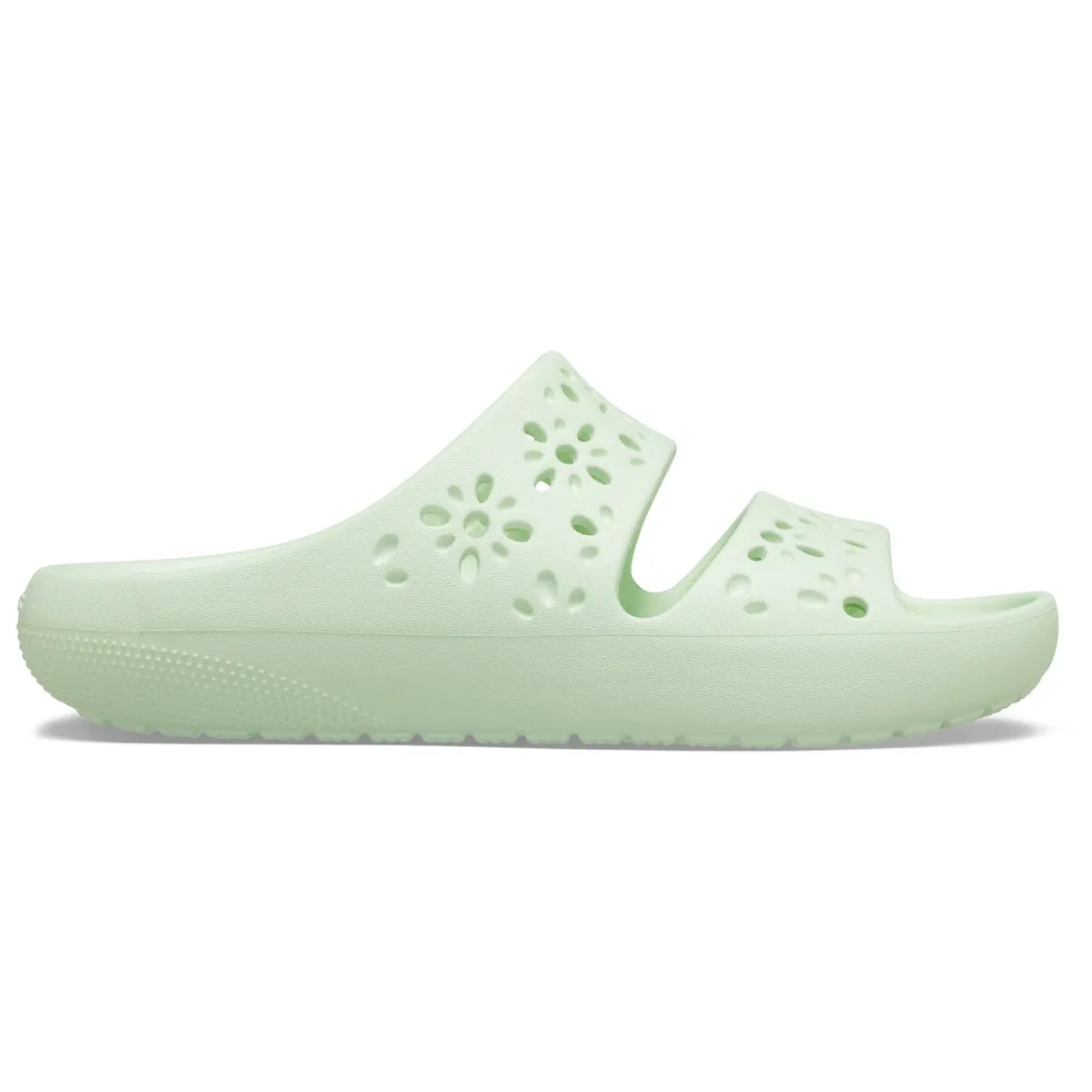 

Классические цветочные вырезанные U-образные сандалии Crocs Unisex, зеленый