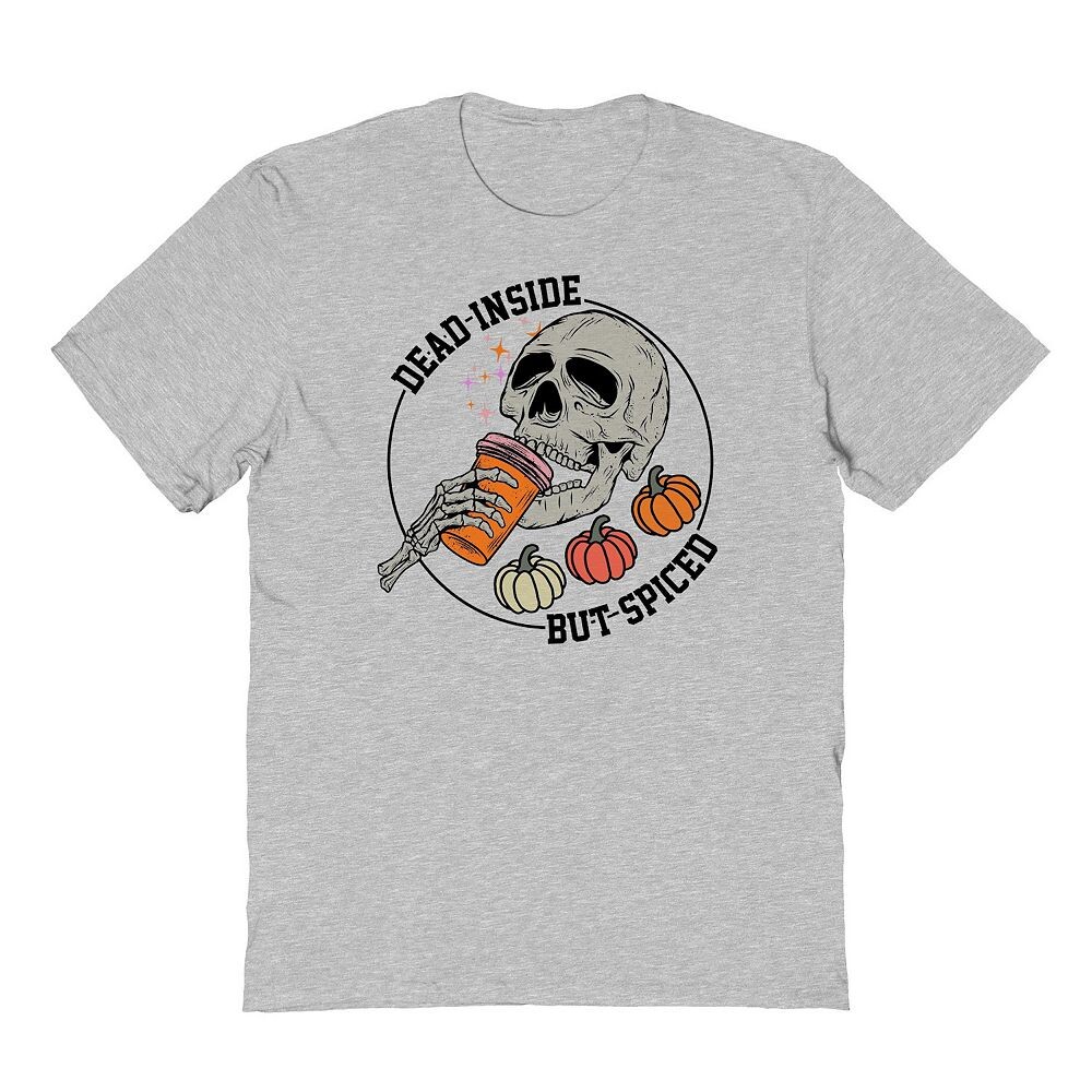 

Мужская футболка с рисунком Dead Inside Spiced Halloween Licensed Character, цвет Sport Gray