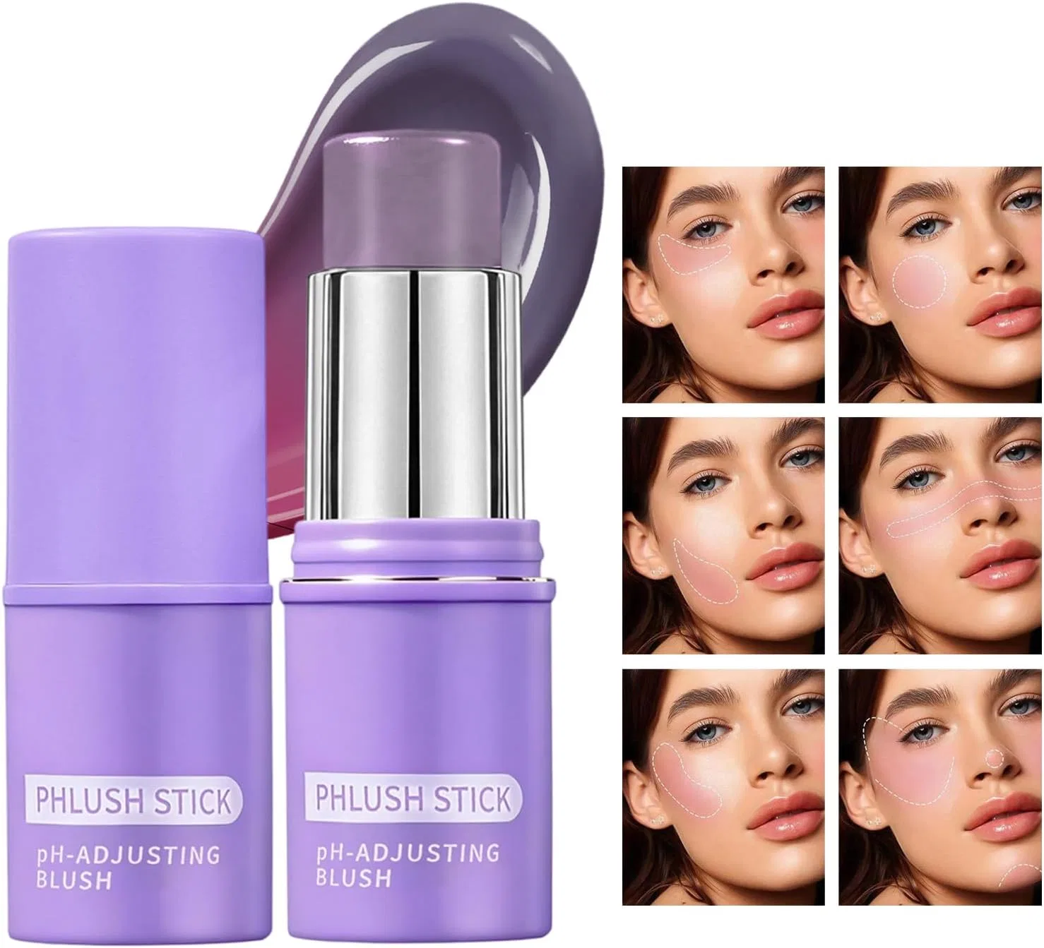 Меняющий цвет бальзам для губ и щек PH Reactive, бесцветный, 8 г