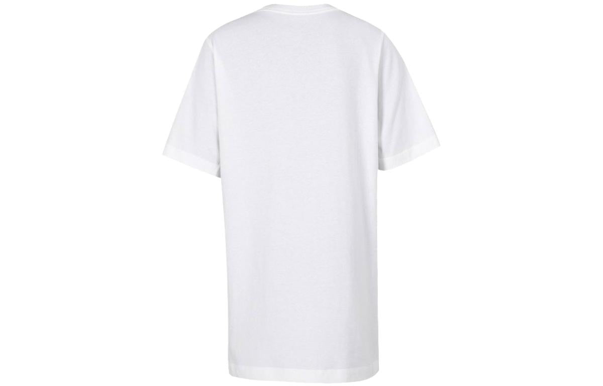 Футболка (GS) Nike Pattern Printing Sports Round Neck Pullover Short Sleeve Boy White T-Shirt — фото 2
