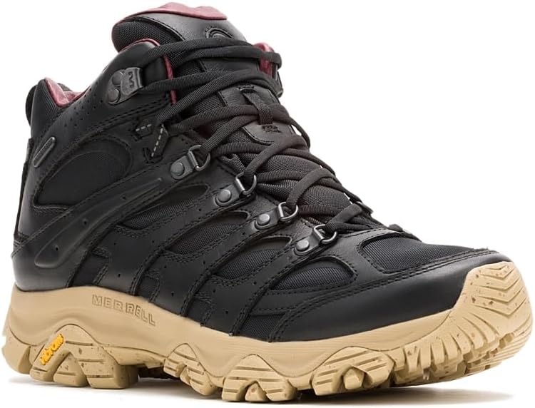 Мужские ботинки Merrell Moab 3 Luxe Leather Mid водонепроницаемые, черный — фото 3