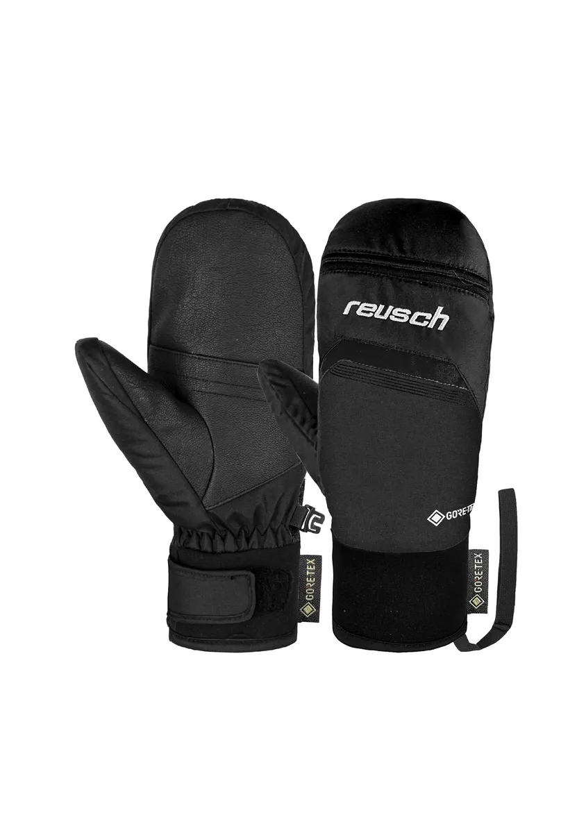 

Рукавицы Reusch "Bolt SC GORE-TEX Junior Mitten", с практичным ремешком на запястье, черно-белый