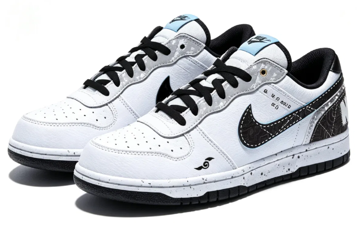 Кроссовки кожаные Nike Big White — фото 4