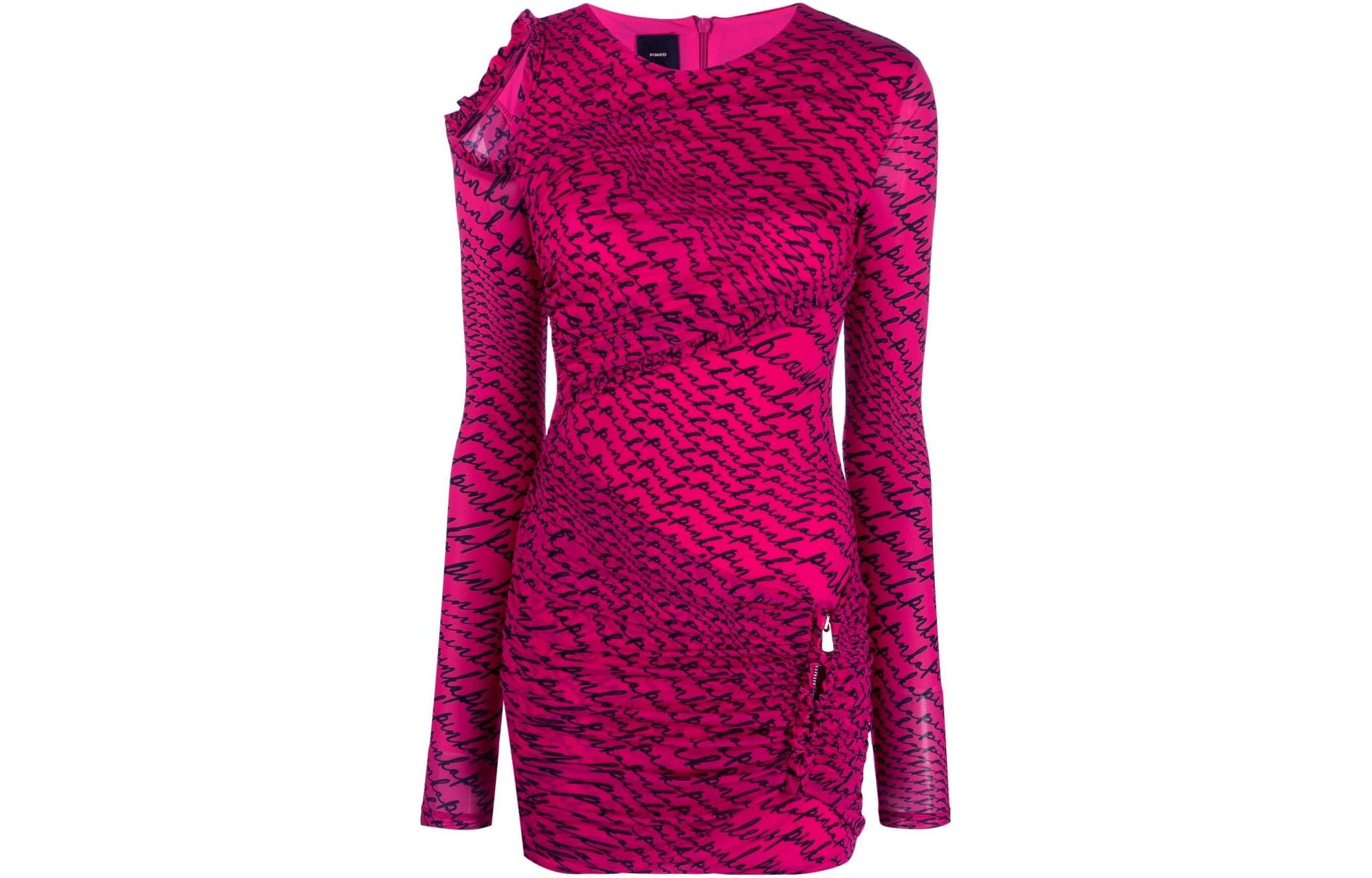 

PINKO Платье с длинными рукавами женское красное