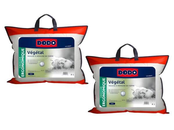 

Подушка Dodo VEGETAL 2 шт, 45x5x70 см, белый