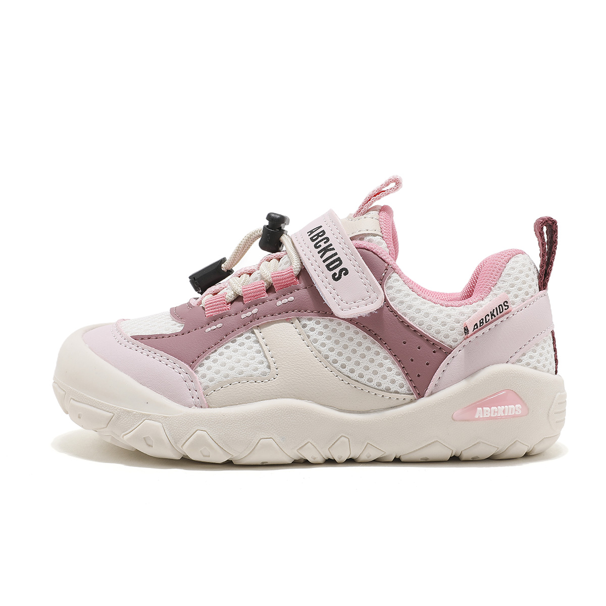 

Нескользящие, износостойкие, легкие, амортизирующие, низкие детские кроссовки для повседневной носки. ABC KIDS, бежевый/розовый