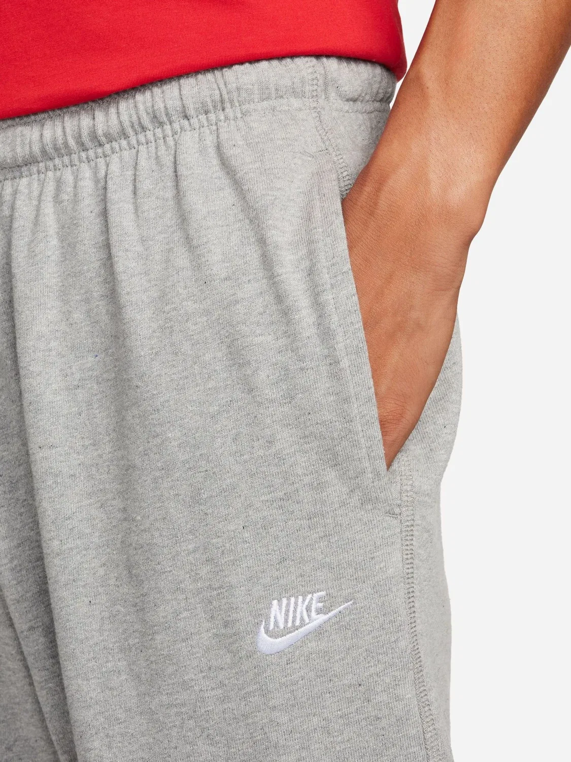 Джоггеры Nike Club Wide Leg Open Hem, серый — фото 3