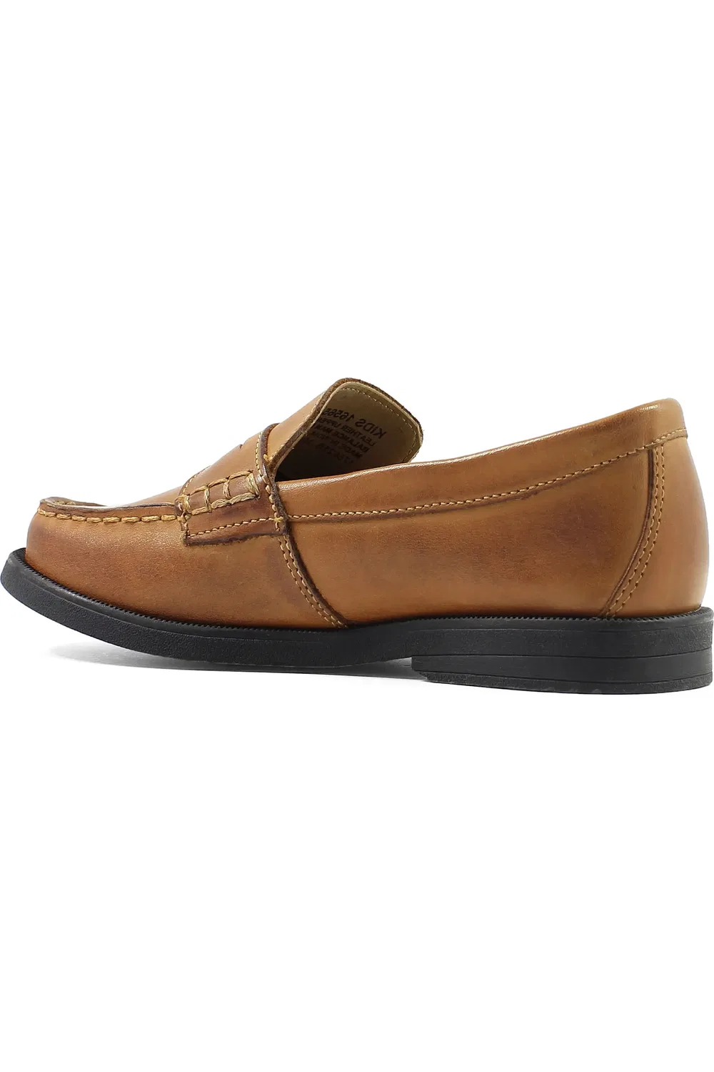 Детские туфли лоферы пенни на плоской подошве Croquet Florsheim, Saddle Tan — фото 2