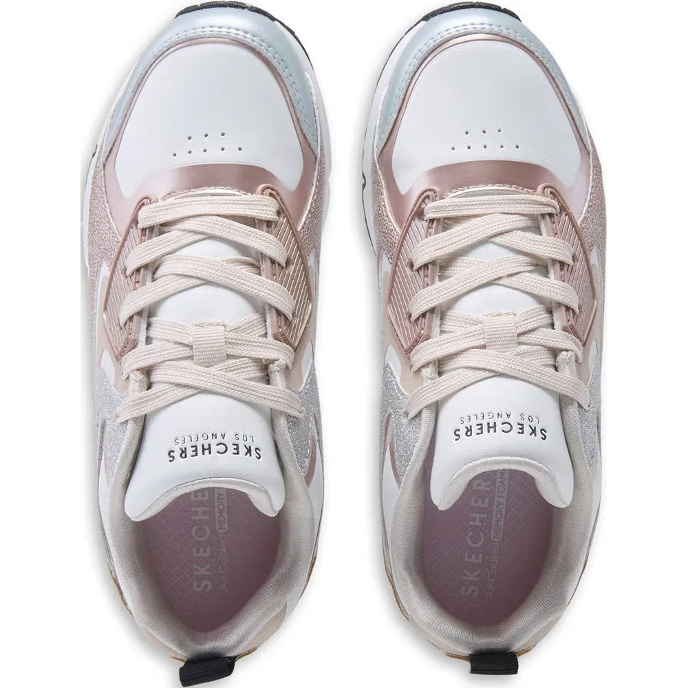 Детские кроссовки Street Uno Skechers, White Metallic — фото 4