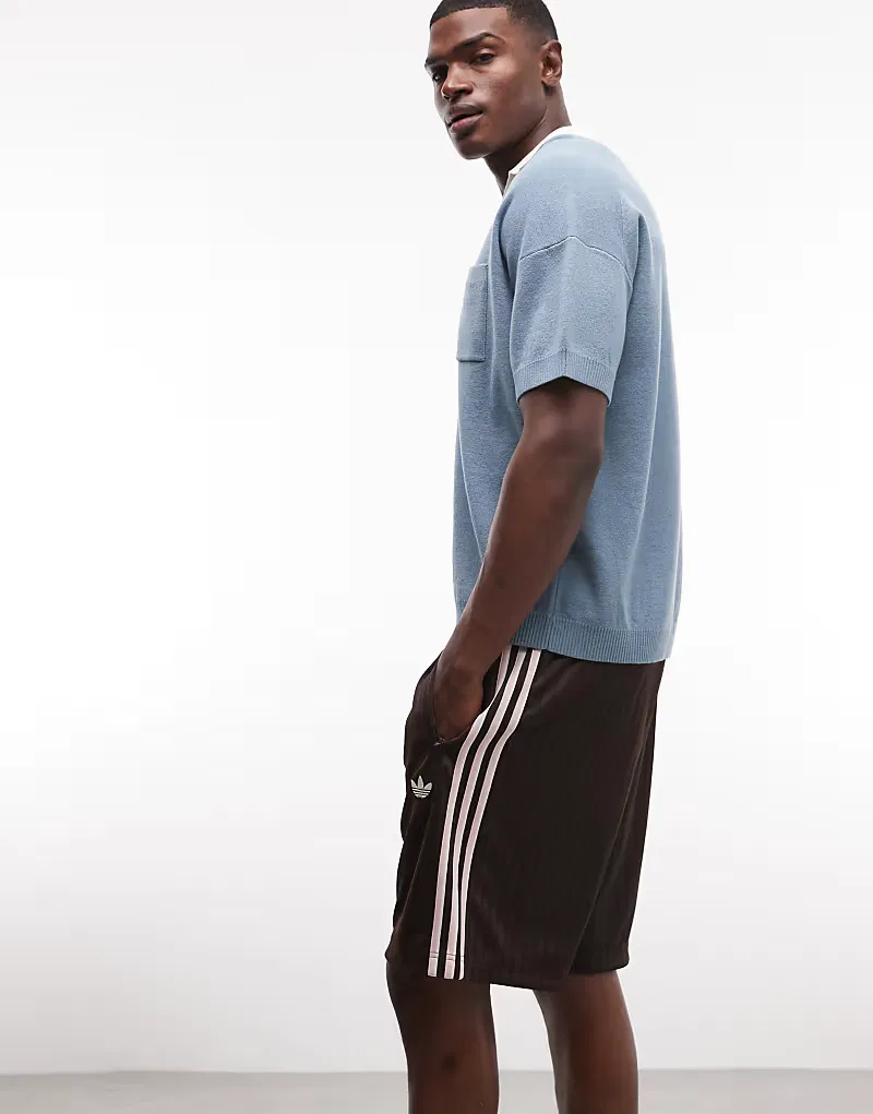Шорты Adidas Originals Firebird кофейно-коричневый — фото 3